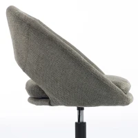 HOMCOM Chaise Bureau Ergonomique en Chenille, Hauteur Réglable, Accoudoirs Intégrés, Pivotant 360°, 59x60x79-89cm, Vert Foncé(m-13)
