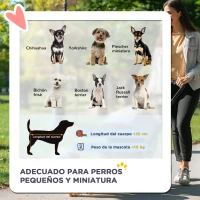 PawHut Carrito para Perros Pequeños 3 en 1 con Vagón Desmontable Cesta de Almacenaje Correas de Seguridad y Cojín Negro(m-4)