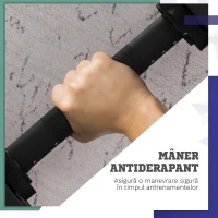 SPORTNOW Set 2 în 1 cu 2 gantere convertibile în halteră, greutate totală 20 kg și discuri de greutăți reglabile, negru(m-6)