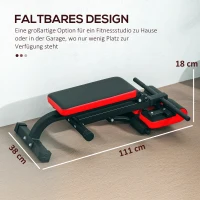 SPORTNOW Halterbank, multifunctionele trainingsbank, opvouwbare fitnessbank, belastbaar tot 300 kg, staal, zwart(m-5)