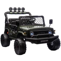 AIYAPLAY Toyota FJ 24V elektrische kinderauto met afstandsbediening, 200W motor, lithium-accu, 2-zits, 3-8 jaar(m-1)