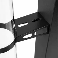 Outsunny Wood Pellet Heater, 13 kW Outdoor Pellet Heater Stove with Glass Tube, 2.4 kg Capacity Hopper, Ash Tray, Black(m-11)
