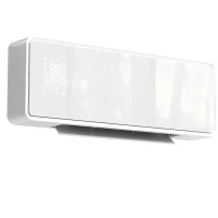 HOMCOM Chauffage mural en céramique 1000/2000W, radiateur électrique, ventilateur, thermostat, minuterie, 54x18,7x12,3cm, blanc(m-14)