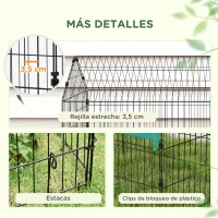 PawHut Jaula para Animales Pequeños de Acero con Puertas y Tela Superior para Conejos Chinchillas Gallinas 185x75x75 cm Verde(m-7)