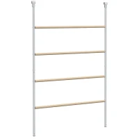 PawHut Zitladder voor Kippen, 4 Zitstangen, Weerbestendig, voor 4-6 Kippen, Staal/Hout(m-15)