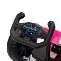 AIYAPLAY 12V Electric Go Kart for Kids with Dual Motors, Adjustable Seat, Soft Start, LED Lights, EVA Wheels, for Age 3-6, Pink(m-10)