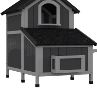 PawHut kattenhuis, dennenhout, kattenhuis, kattengrot, huisje voor kleine dieren, buiten(m-14)