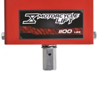 DURHAND Plataforma Elevadora para Motocicletas Carga Máxima 500 kg con Altura Ajustable de 19-53 cm Soporte de Moto para Aparcar o Reparar Taller Garaje Negro y Rojo(m-8)