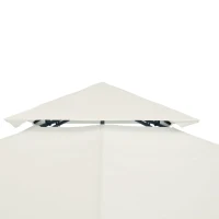 Outsunny 3 x 3 m Replacement Gazebo Canopy - Cream White(m-8)