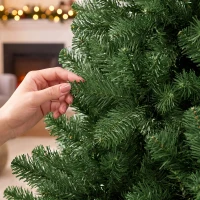 HOMCOM Lot de 2 Sapins de Noël Artificiels 120 cm, Base en Pot de Culture, Pointes de Branches Ignifuges, Vert(m-11)