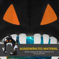 Outsunny Aufblasbarer Halloween-Torbogen, 4 Geister, LED-Lichter, wasserdicht, 300 x 76 x 300 cm(m-5)