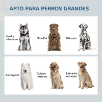 PawHut Comedero Elevado para Perros Grandes con 2 Cuencos de 2000 ml de Acero Inoxidable y 1 Cajón 63x30x36 cm Blanco(m-4)