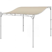 Outsunny Ersatzdach für Pergola Sonnensegel für Terrassenüberdachung Ersatz-Dachplane für 3 x 3 m Pavillon 298x293 cm Cremeweiß(m-11)