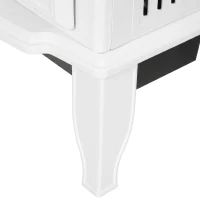 HOMCOM Vrijstaande elektrische haard met 3-zijdig panoramazicht, 39 x 24 x 57 cm, wit(m-12)