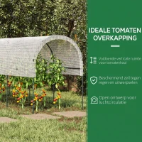 Outsunny Buitenzonnige tomatenkas, winddicht foliekas tomatenhuis staal(m-4)