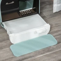 PawHut kattenbak met kap voor katten tot 5 kg kattenbak met deksel kattenbakmat kunststof groen 43 x 44 x 47 cm | Aosom(m-8)