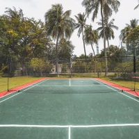 HOMCOM Red de Voleibol Tenis Bádminton 5 metros Altura Ajustable 94-158cm Plegable y Portátil con bolsa de transporte 500x60x94/158cm(m-2)