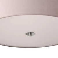 HOMCOM Lámpara de Suspensión Ø59x44 cm Lámpara Colgante Textil con Luces LED 36W con 3 Modos de Color y Soporte de Metal Dormitorio Sala de Estar Gris(m-7)