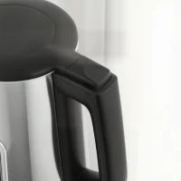 HOMCOM Waterkoker van 1,5 l, 2200 W, met led-touchscreen, 2-sleuven broodrooster met 6 bruiningsstanden, zilver(m-12)