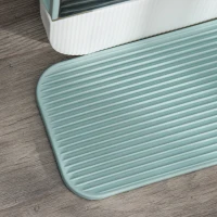 PawHut kattenbak met kap voor katten tot 5 kg kattenbak met deksel kattenbakmat kunststof groen 43 x 44 x 47 cm | Aosom(m-9)