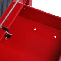 HOMCOM Carro caja de herramientas taller movil con 5 cajones 4 ruedas chapa de Acero Rojo(m-8)