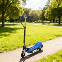 HOMCOM Patinete Eléctrico Plegable para Niños y Adolescentes de +7 Años con Manillar Ajustable en Altura 78x37x87-95 cm Azul(m-8)