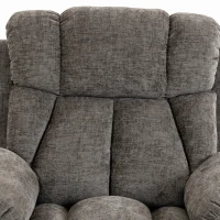 HOMCOM Relaxfauteuil met opstahulp, massage en warmte, seniorenfauteuil met brede diepe zitting en USB(m-11)