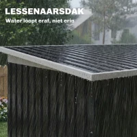 Outsunny Tuinschuur met schuifdeur grijs(m-7)