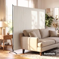 Outsunny Paravent Extérieur à Panneau Unique, Séparateur de Pièce de 180H cm avec Protection UV30+, Beige(m-8)