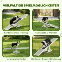 PawHut Hundewippe für Agility Training, rutschfest, bis 50 kg belastbar, 180 x 30 x 30 cm(m-6)