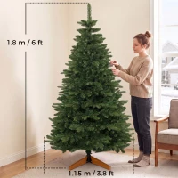 HOMCOM Brad artificial de Crăciun tip brad nobil, 961 ramuri, 180 cm, verde(m-3)
