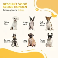 PawHut Hondenhek, opvouwbaar en antislip, draaibare steunvoeten, houten frame, 183x24,5x61 cm, Wit(m-6)