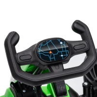 AIYAPLAY 12V Electric Go Kart for Kids with Dual Motors, Adjustable Seat, Soft Start, LED Lights, EVA Wheels, for Age 3-6, Green(m-10)