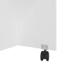 HOMCOM Opklapbare eettafel, verrijdbare keukentafel met lades en kast, wit(m-11)