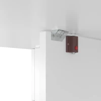 HOMCOM Opklapbare eettafel, verrijdbare keukentafel met lades en kast, wit(m-13)