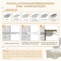 PawHut Katzentreppen-Set, Kletterwand, 8-teilig, bis 8 kg, robust, Braun/Cremeweiß(m-6)