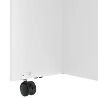 HOMCOM Opklapbare eettafel, verrijdbare keukentafel met lades en kast, wit(m-10)