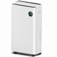 HOMCOM 5500mL Portable Dehumidifier with Air Purifier, UVC, Ioniser, 24H Timer, 5 Modes, 16L/Day, for Home Laundry, White(m-10)