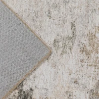 HOMCOM Vloerkleed van polyester, modern artistiek patroon, wasbaar, bruin(m-12)