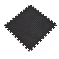 HOMCOM Esterillas Puzzle de Fitness de 6 Piezas 60x60x1,2 cm Esterilla Protectora de Suelo con Bordes de Espuma EVA de 2,16 m² para Ejercicio Gimnasio Juego Negro(m-1)