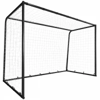 SPORTNOW Football Goal, 10 x 6.5ft Football Net with Ground Stakes and Metal Frame, Training Equipment for Indoor Outdoor Play(m-1)