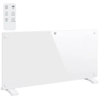HOMCOM Radiateur Électrique Connecté WiFi 2000 W, Chauffage Convecteur Sur Pied ou Mural, Télécommande, Écran LED, 15-22m²(m-17)