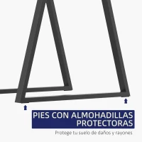 HOMCOM Conjunto de 2 Patas para Mesa Patas de Diseño Trapezoidal con Tornillos Incluidos para Mesa DIY 70x5x72 cm Negro(m-5)