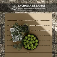 Outsunny Mesa de Jardín Rectangular de Acero 150x90x73 cm para 6 Personas con Orificio para Sombrilla Diseño con Lamas Marrón(m-6)