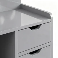 HOMCOM Bedside Table, Small Bedside Cabinet with 2 Drawers and Storage Shelves, Modern Nightstand for Bedroom, Grey(m-10)