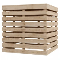 Outsunny Coffre de rangement extérieure 2 en 1 pour base de parasol, table d'appoint de terrasse avec trou pour parasol en bois(m-12)