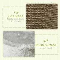 PawHut 58cm Cat Scratching Post, with Covered Plush, Play Balls, for Corner Walls - Grey(m-6)