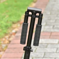 HOMCOM Patinete Plegable Scooter con Manillar Altura Ajustable Patinete Ligero para Adultos y Niños (más de 14 años) Tipo Monopatín con Freno Grandes Ruedas Ø200 mm Aluminio Carga 100kg(m-9)