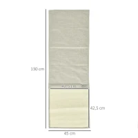 PawHut set van 2 kattenkrabmatten krasbescherming bank sisal krabtapijt voor kat fauteuil bank kattenkrabmat beige + grijs 130 x 45 x 0,3 cm(m-3)