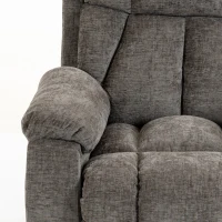 HOMCOM Relaxfauteuil met opstahulp, massage en warmte, seniorenfauteuil met brede diepe zitting en USB(m-12)